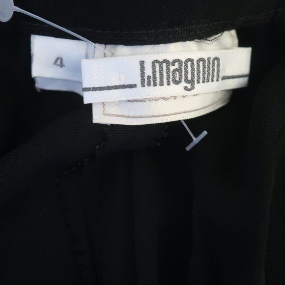 NWT Womens I.Magnin Black High Waisted Wide Leg Pleated Pants 4 * TICKETED PRICE - Picture 10 of 11